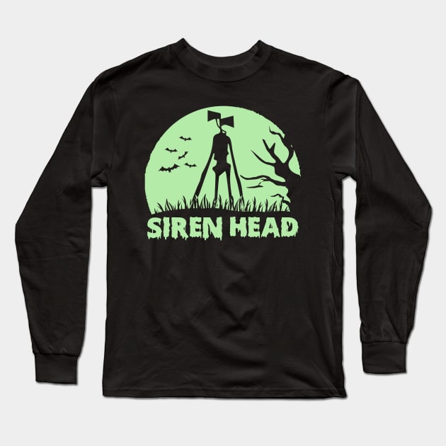 Green Siren Head Long Sleeve T-Shirt by Souls.Print